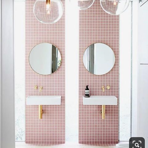 Anyone willing to let us install a pink shower room 😍 You guessed correct...we love a bit of pink at HH! (Image source unknown) #furniture #interiordesigner #designer #interiordesign #bathroom #bathroomdesign #pink