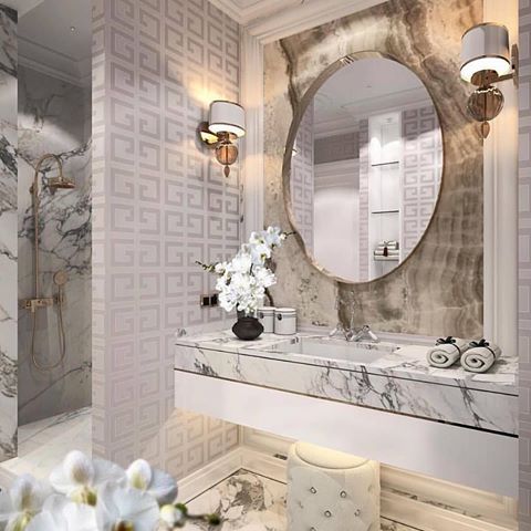 Have you ever seen a more elegant bathroom??
Follow @glamhomedecorr for more home inspiration. 
Credit: @
•
•
•
•
#zgalleriemoment #decor #homedecor #interiorinspiration #bedroom #luxury #luxurylifestyle #housedecor #interior123 #luxuryhouses #bedroomgoals #livingroomdecor #livingroom #design #homedesign #housegoals #kirklands #dreamhouse #decorinspo  #interior #interiordesign #interiordecor #lux #homeinspo  #ديكور #homegoods  #luxuryhomes #designinspo #houseinspo