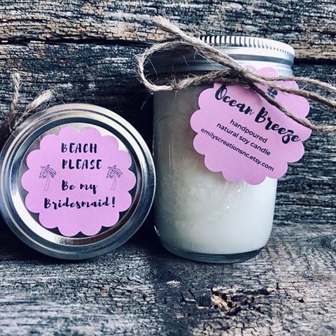 BEACH PLEASE...be my Bridesmaid! 🌴🌊
Loving this new custom order from a customer! Customize your label and label color in the link in bio! 
Order link in bio! / Bridesmaid Proposal / Mason Jar Candles / Natural Soy Candles / NonToxic / Custom Label #beachplease #bridesmaid #candles #container #wedding #entryway #mothersday #beachpleasebemy #handpouredcandles #allnaturalsoywax #soycandleswedding https://etsy.me/2VtJfC1
#beachwedding 
#bridesmaids #bridesmaidproposal 
Link in bio! 
#emilyscreationsnc #etsyshop #etsyseller #etsysellersofinstagram #etsyfinds #etsylove #masonjar #masonjarcandles #soycandles #natural #etsyfinds #personalizedgifts #personalizedcandles #bestofetsy @candles #candles