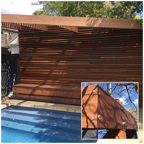 Ironbark stock was getting low after this pergola was finished! Front beam was custom made at over 6m long only one we could find in Australia  #woodworking #home #pic #builder #pergola #love #living #architecture #follow #style #natural #timber #melbourne #craftsman #handmade #powertool #outdoorliving #carpentry #building #construction #picoftheday #bispoke #housegoals #living #lux #masterbuilder #bespoke #pool #deck