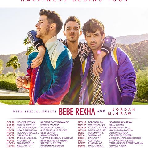 It’s official! @beberexha and @jordanmcgraw are with us on all the new #HappinessBeginsTour dates too 🔥🔥🔥 Make sure you’ve signed up for Verified Fan before 10pm ET tonight!
