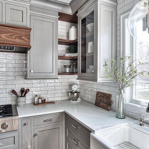 What do you think of these beautiful grey cabinets? 😍 Such a unique and gorgeous color! 👀 What color is your kitchen at home? Tag a friend! 👇 (@the_brothers_stonington)
.
.
👉 Follow us for more @farmhouse.charm
.
.
#farmhouseliving #farmhouse #farmhousekitchen #farmhousedecor #modernfarmhouse #joannagaines #fixerupper #shiplap #fixerupperfanatic #hgtv #bhghome #bhg #etsyshop #interiordesign #rustichomedecor #rusticfarmhouse #rustichome #rustichouse #fixerupperstyle #magnoliatable #magnoliamarket #magnoliahome