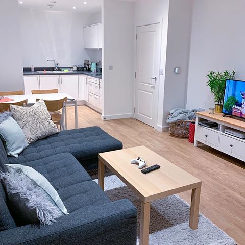 Our new happy home in London, mainly furnished from @ikeauk, and with a touch of @dunelmuk, @nextofficial & @smeg_uk