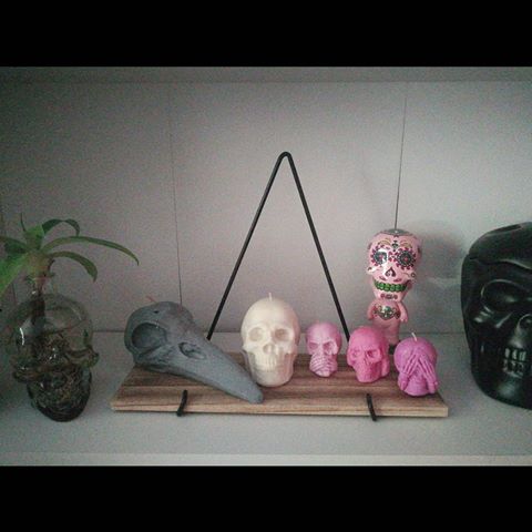 Love customer photos!  thank you display looks fantastic!! ...
...
#shoplocal #shoplocalperth #madeinwa #skulltattoo  #skull #skullcandle #soy #crueltyfree #ecofriendly #reuseable #tattoo #gothic #halloween #candle #soycandles #soycandles #unisex #homecomforts #toprettytouse #grunge #rockandroll 
#unicorn #timetobeaunicorn #skullandroses #roses #skullseries #taxidermy