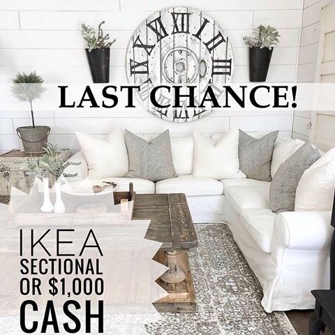 🌿Last Chance!! Don’t miss out! 🤩 Go to @giving.with.grace for details!🌿
.
.
#ikea #ikeausa #ikeahacks #homedecor #homedecorinspo #couch #livingroom #livingroomdecor #ikeaektorp #fixerupper #fixerupperstyle #farmhouse #farmhousestyle #farmhousedecor #vintagestyle #mediaroom #cozy #cozydecor #cottage #cottagestyle #furniture #homerefresh #diy #homeorganization