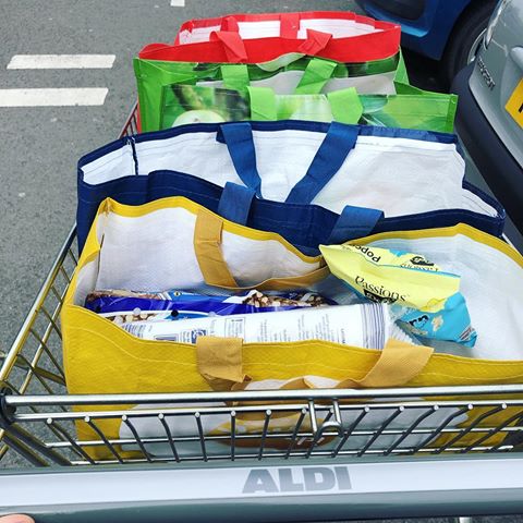 🛒🛒🛒🛒🛒🛒 FOOD SHOP ✅ Aldi is our go-to for all our food shops #aldi #foodshop #instahome #organised #prepared