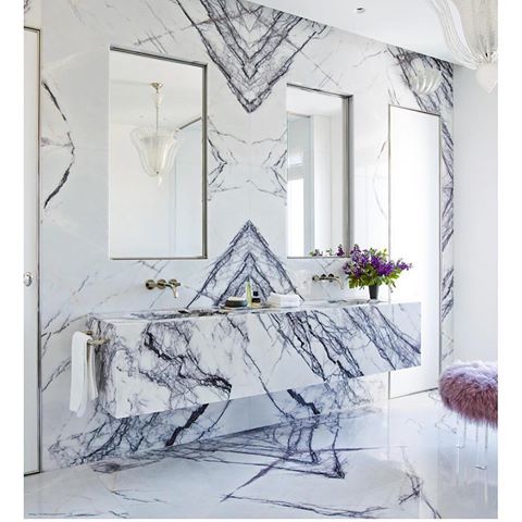 That lilac marble vibe. Swipe to see the tub!! @karamanndesign •
•
•
•
•
#art #interior #interiordesign #architecture #lightfixture  #interiorinspo #interiorinspiration #interiors  #decor #theworldofinteriors #chandelier  #home #homedecor  #interiordesigner  #homedesign  #adstyle #elledecor #decoracion  #interiorinspiration  #interiors #homedesign  #bathroomremodel  #decorlovers #bathroomdesign #vogueliving #interiør #interiordecorating #bathroomdesign