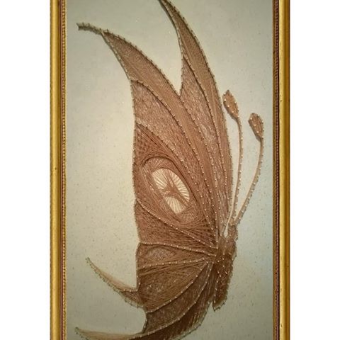 Wood nails thread #handmade #stringart #threadart #butterfly #butterflyart #butterflyartwork #goldenbutterfly #instagram #instart #insta #modernart #decor #decoracion #decorart #artdeco #instadecor #wallart #walldecor #wallartdecor #homedecor #livingroomdecor #roomdecor #art  #artmagazine #artworld #gallery #creative #artgallery #instahomedecor #artphotography