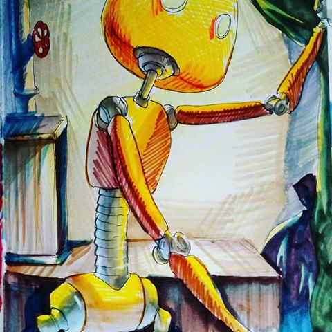 A part of #marchofrobots2019 again
#art #draw #drawing #drawings #traditional #traditionalart #traditionaldraw #traditionaldrawing #traditionaldrawings #illustration #illustrations #pic #picture 
#copicmarkers #copicmarkersart #robo #robots #lamp #marchofrobots